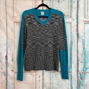 Three Dots V-neck Knit Sweater Women’s Large